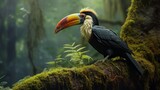 Fototapeta  - yellow billed hornbill