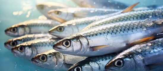 Poster - Traditional fish fresh and close up at the seafood market