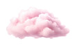 Stunning Light Pink Cloud Isolated on Transparent Background PNG.