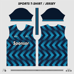 Vector t-shirt sport design, sublimation jersey, mockup cutting