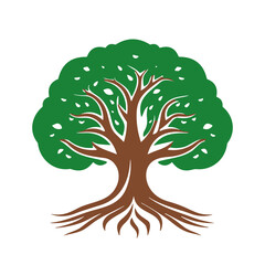 Wall Mural - tree logo design. tree icon isolated. cute tree symbol with leaves.