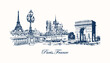 © dsgnbng - Vector Graphics with City name and Sketches,Paris,France