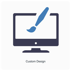 Poster - custom design and designing icon concept