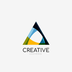 Poster - Triangle abstract logo, business emblem icon