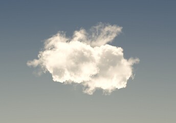 single white cloud in the deep blue sky
