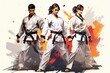 taekwondo martial art illustration