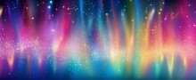 Stylist And Royal Illustration Of Glitter Glow Rainbow Gradient In Magic Enchanted Theme, Space For Text. Christmas Background. Generative AI