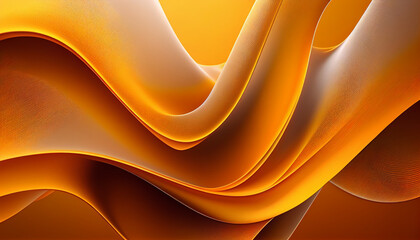 Wall Mural - Orange abstract background with smooth waves