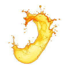 Wall Mural - Orange juice splash isolated on a transparent background, juice splash Mango, pineapple, papaya. Generative AI