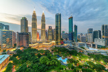 The KLCC Park And The Petronas Twin Towers, Kuala Lumpur