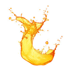 Wall Mural - Orange juice splash isolated on a transparent background, juice splash Mango, pineapple, papaya. Generative AI