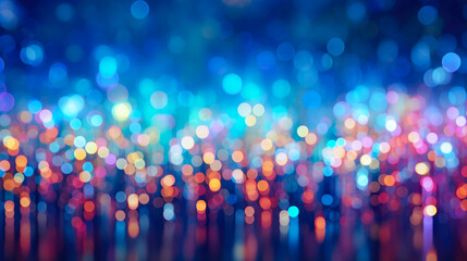 Wall Mural - Beautiful Defocused Lights Bokeh Abstract Background