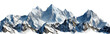 canvas print picture - Majestic mountain peaks with snow-capped summits, cut out