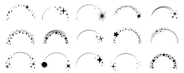 Wall Mural - round starry frames design decorative frame