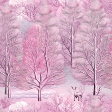 Winter Pink Scrapbook Paper Design Background