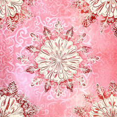 Wall Mural - Pink repeating pattern design background