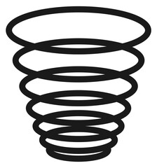 Sticker - Concentrated circles icon. Tornado symbol. Spiral sign