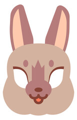 Poster - Funny rabbit mask. Animal kid party face