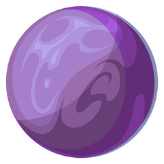 Sticker - purple fantasy planet. cartoon space game icon