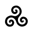 triskel spiral icon with simple design. triple spiral icon