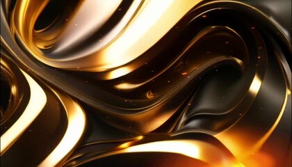 Wall Mural - Luxury golden shape motion background