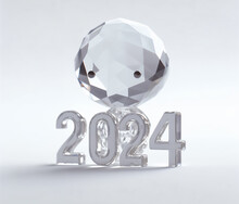 2024 Year Logo, Crystal Logo,New Year,2024,Year Of The Dragon,Chinese New Year,New Year's Eve,New Year's Day