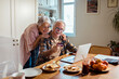 © Marko Geber - Elderly couple enjoying a cheerful online shopping moment