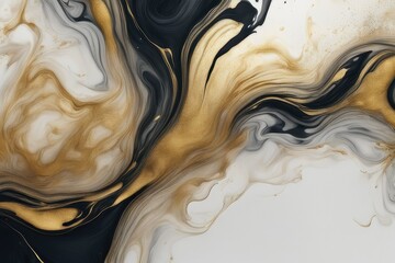 beautiful abstract fluid art background texture ink and gold mixed texture