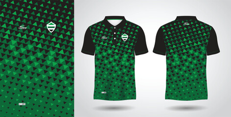 green sublimation polo sport jersey mockup design