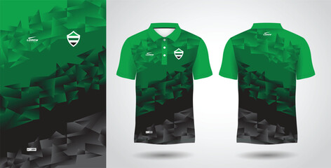 Wall Mural - green sublimation polo sport jersey mockup design