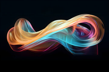 Canvas Print - colorful glossy liquid wave background. 3d and realistic abstract background. generative ai
