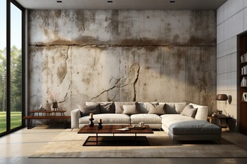 Wall Mural - interior of modern concrete house