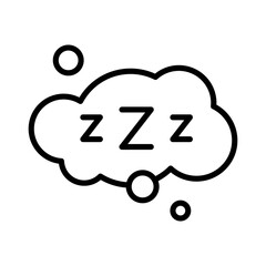 Night sleep icon outline vector. Insomnia problem. Linear style sign isolated on white