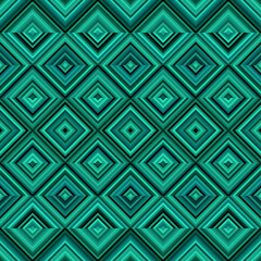 Leinwandbilder - Seamless vector pattern. Tile herringbone geometric pattern . Emerald green malachite colors. Regular herringbone tile..
