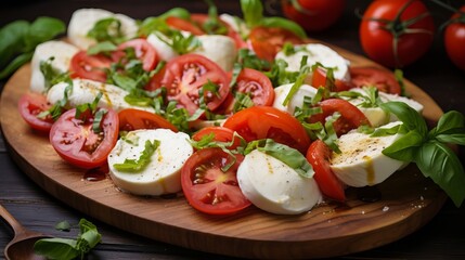 Wall Mural - salad with mozzarella and tomatoes