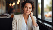 © bmf-foto.de - portrait of a caucasian businesswoman with short black hair