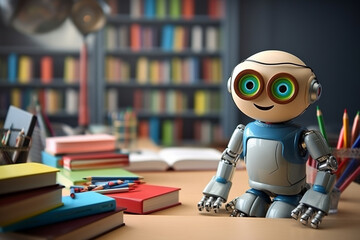 Wall Mural - a robot designed for educational purposes, teaching students about technology and automation, love a