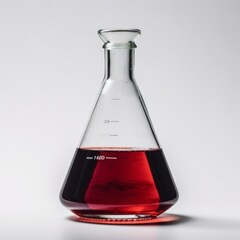 erlenmeyer flask on white backdrop