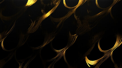 Wall Mural - surreal dark gold and black