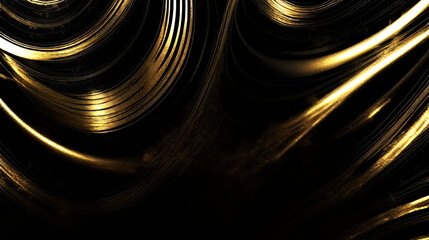 Wall Mural - surreal dark gold and black