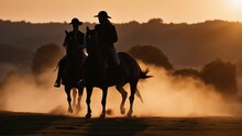 horse and rider on sunset silhouette fine art horse riders silhouette