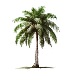Wall Mural - Coconut tree on transparent background PNG