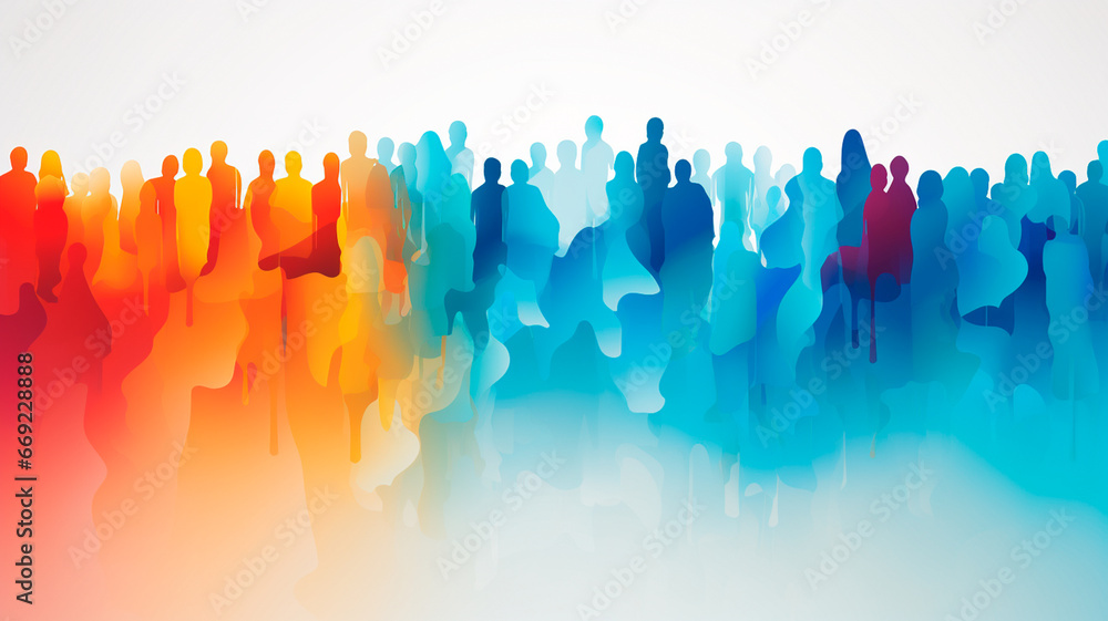 Person Figure Color In people with colorful figures Stock Illustration | Adobe Stock