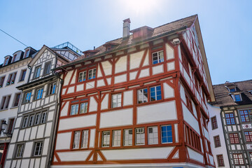 Canvas Print - Dans les rues de Saint-Gall en Suisse