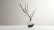 Minimalist graphic twig glass vase wall illustration picture AI generated art