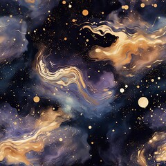 Leinwandbilder - Heavenly Marble Galaxy Pattern