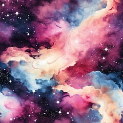 Leinwandbilder - Heavenly Marble Galaxy Pattern