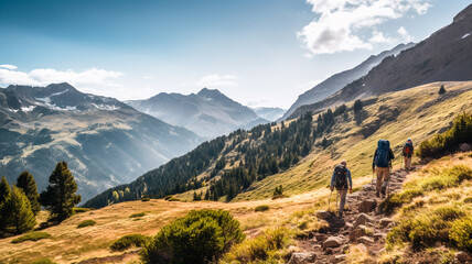 Wall Mural - beautiful landscape in the mountains