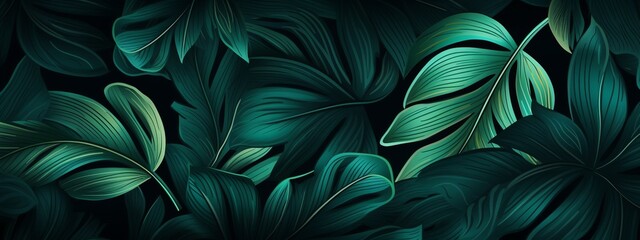 Pattern leaf background green plant tree abstract palm floral wallpaper flower foliage art jungle. Background luxury leaf pattern texture design line summer gold nature monstera fabric golden leaves.