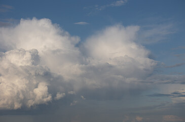 blue sky. beautiful cumulus clouds flying across the sky, beautiful natural clouds on the sky, deep 